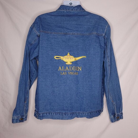 Aladdin Las Vegas Denim Jacket Size XL Embroidered Genie Lamp - Picture 4 of 6